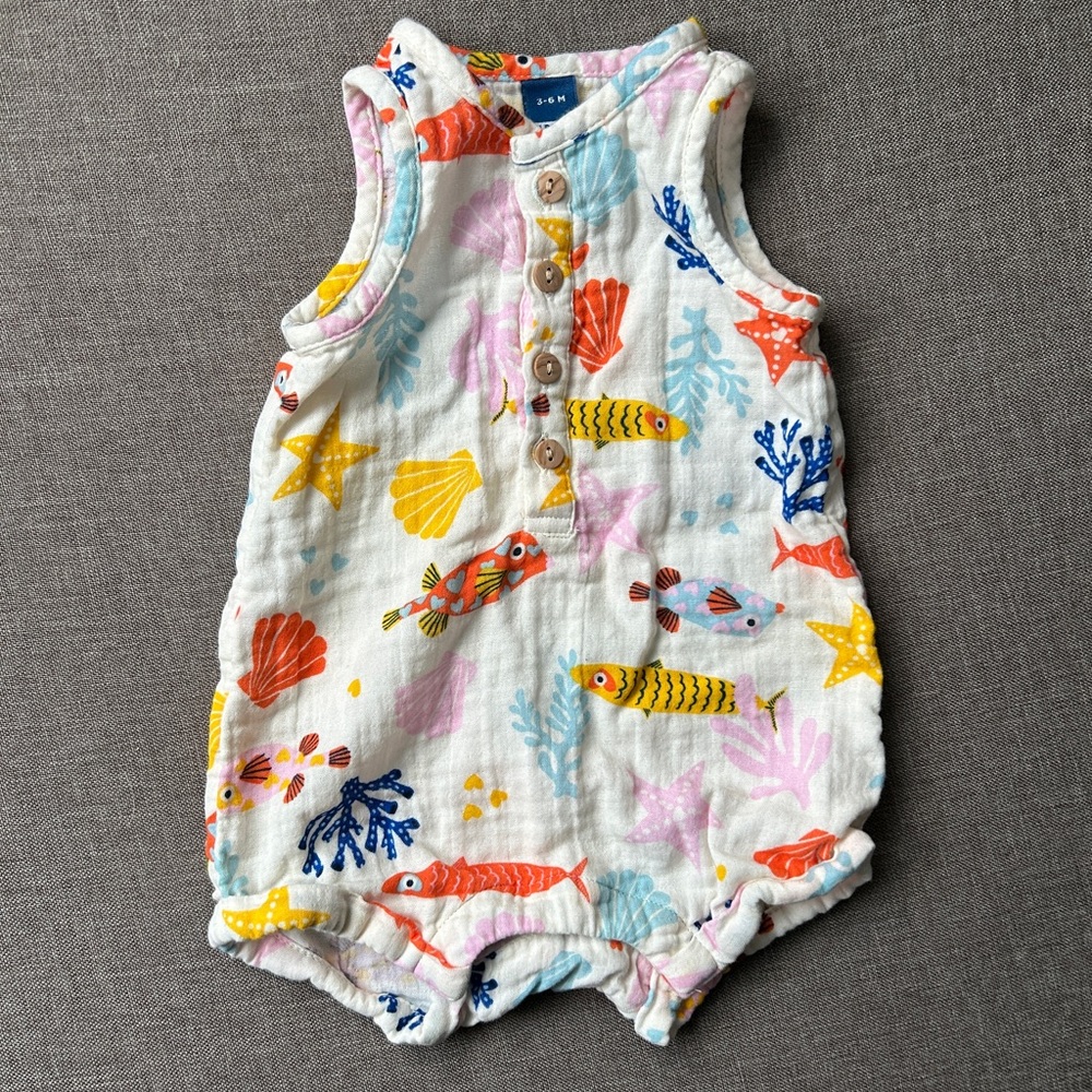 Old Navy Unisex Aquatic Print Romper